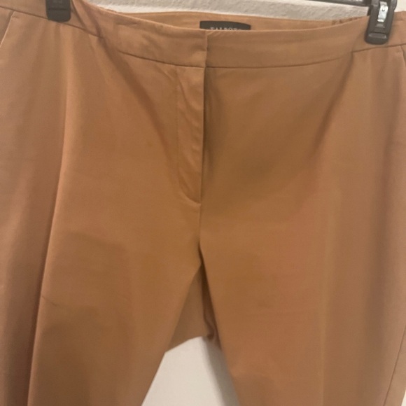 Talbots Hampshire Ankle Pants | Size 22WP | Camel | High Waist Button Front - Picture 1 of 11